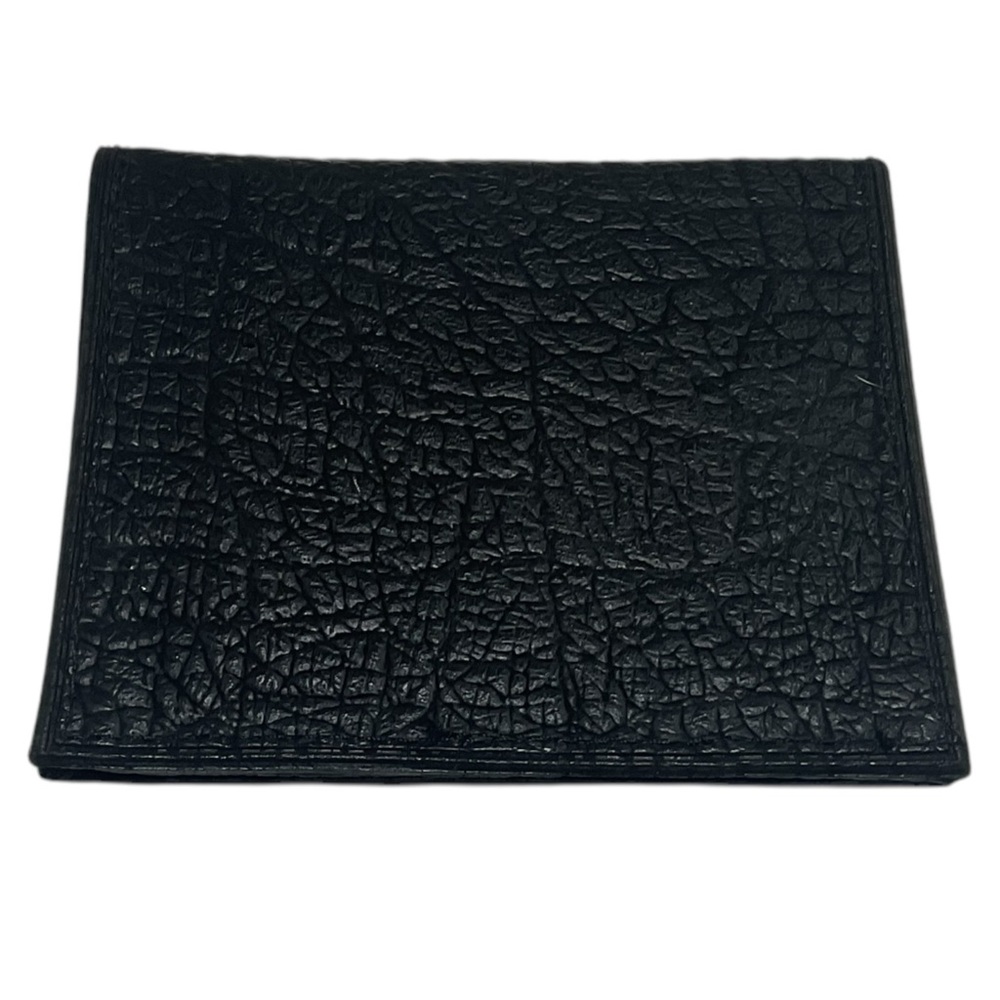 Vintage NCOA Faux Elephant Hide Leather Vitronic Black Bifold Wallet Military